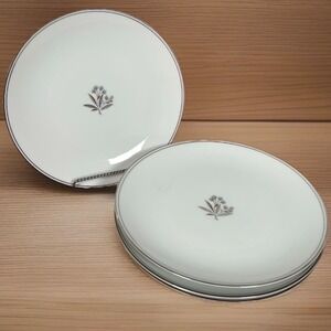 Noritake China Bessie 5788 Salad Dessert Plate White Floral Japan Set/4 VTG (#1)